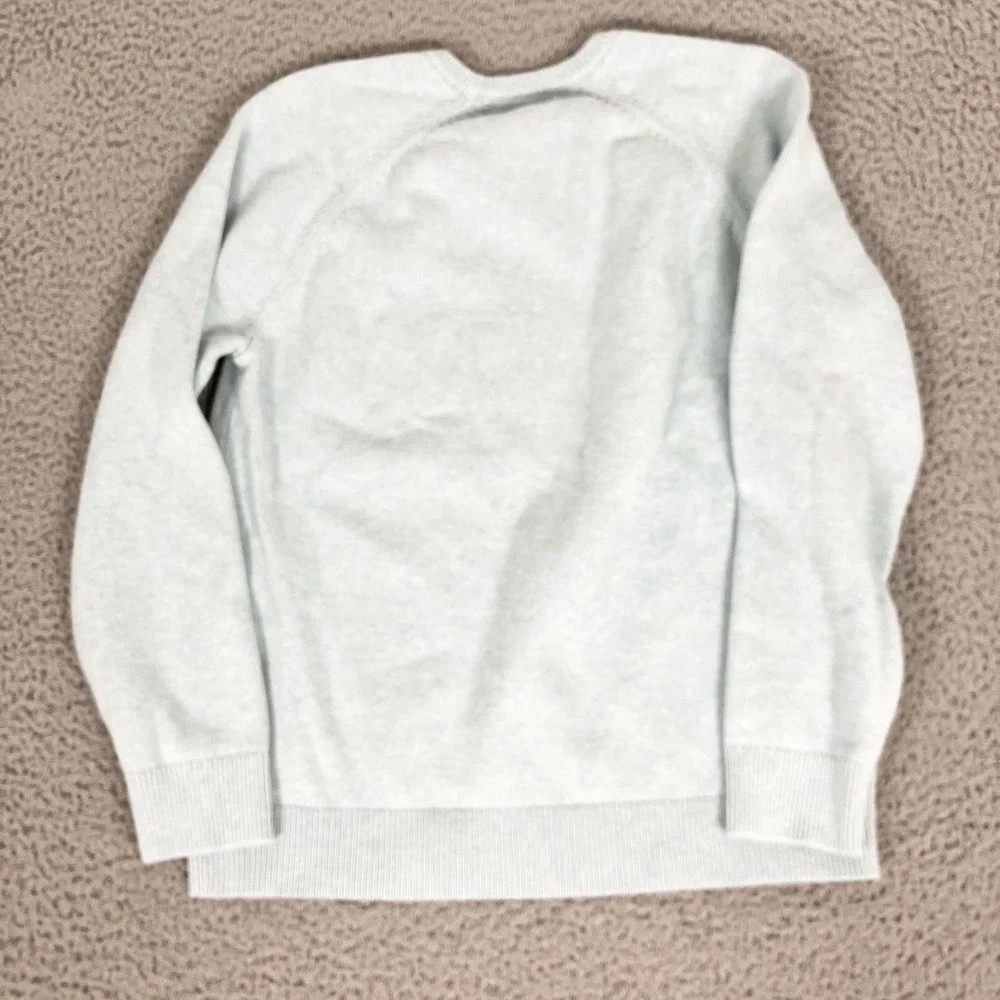 LL Bean Sweater Mens Medium Light Blue Cotton‎ Cashmere Crewneck Knit Pullover - Picture 6 of 6